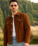 Kevin Jonas Camp Rock 3 Brown Suede Jacket