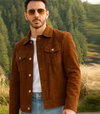 Kevin Jonas Camp Rock 3 Brown Suede Jacket