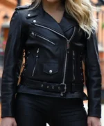 Killer Clown Girls Josephine Carstensen Black Leather Jacket