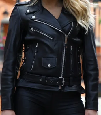 Killer Clown Girls Josephine Carstensen Black Leather Jacket