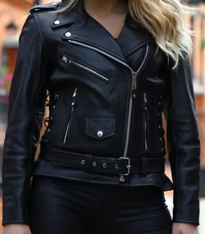Josephine Carstensen Killer Clown Girls Black Leather Jacket