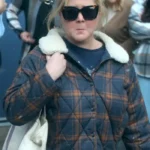 Kinda Pregnant Amy Schumer Shearling Plaid Jacket