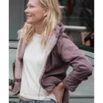 Kirsten Dunst Roofman Purple Hooded Jacket