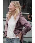 Kirsten Dunst Roofman Purple Hooded Jacket