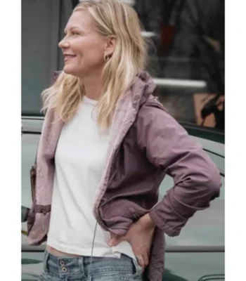 Kirsten Dunst Roofman Purple Hooded Jacket