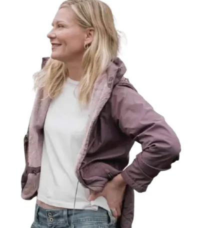 Kirsten Dunst Roofman Purple Hooded Jacket