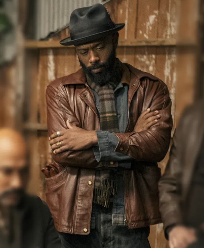 LaKeith Stanfield Play Dirty Brown Leather Jacket LaKeith Stanfield Play Dirty Brown Leather Jacket