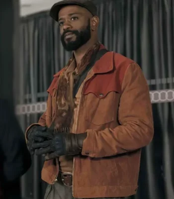 LaKeith Stanfield Play Dirty Brown Suede Leather Jacket