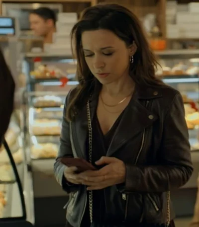 Lacey Chabert An Unexpected Valentine Black Leather Jacket