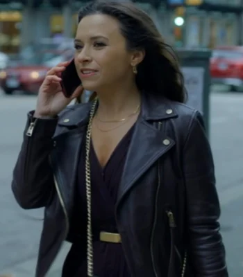 Lacey Chabert An Unexpected Valentine Black Leather Jacket