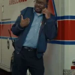 Lil Rel Howery Code 3 Blue Bomber Jacket