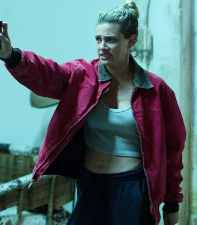 Lili Reinhart American Sweatshop Red Cotton Jacket
