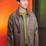 Logan Lerman Oh Hi! Brown Leather Jacket