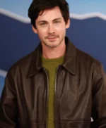 Logan Lerman Oh Hi! Brown Leather Jacket