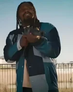 Love Hurts Marshawn Lynch Blue Patchwork Jacket