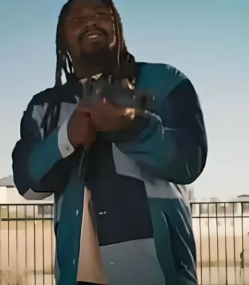 Love Hurts Marshawn Lynch Blue Patchwork Jacket