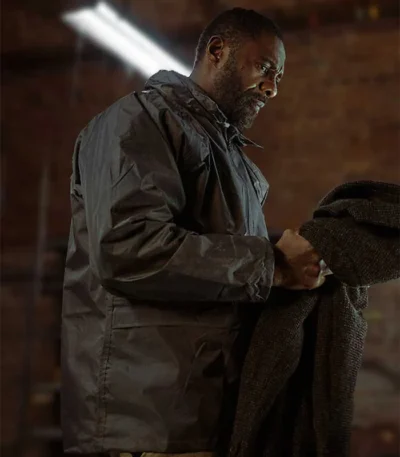 Luther The Fallen Sun Idris Elba Black Windbreaker Jacket