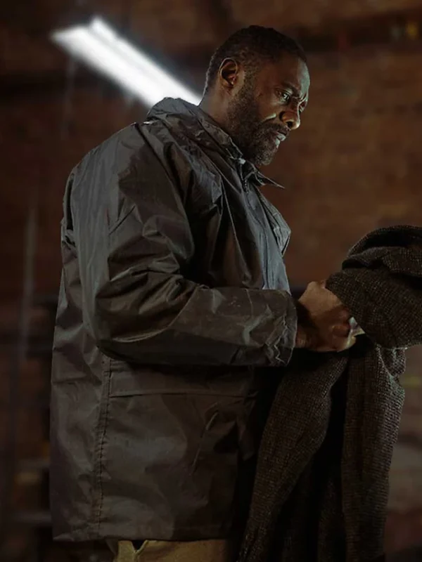 Luther The Fallen Sun Idris Elba Black Windbreaker Jacket