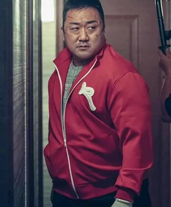 Ma Dong Seok Holy Night Demon Hunters Red Jacket Ma Dong Seok Holy Night Demon Hunters Red Jacket