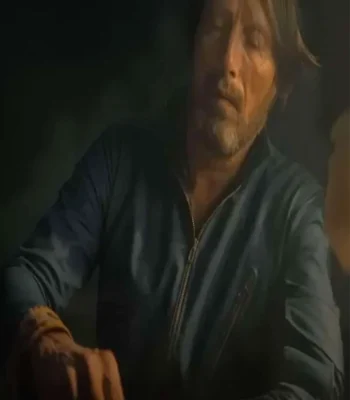 Mads Mikkelsen Dust Bunny Blue Jacket