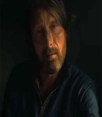 Mads Mikkelsen Dust Bunny Blue Jacket