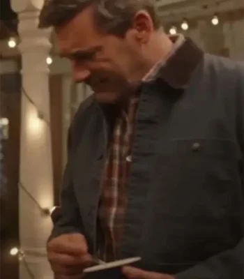 Maggie Moore Jon Hamm Grey Jacket