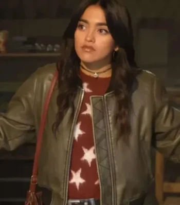 Maia Reficco La Dolce Villa Brown Bomber Jacket