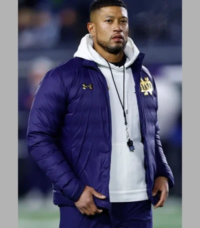 Marcus Freeman Notre Dame Puffer Jacket