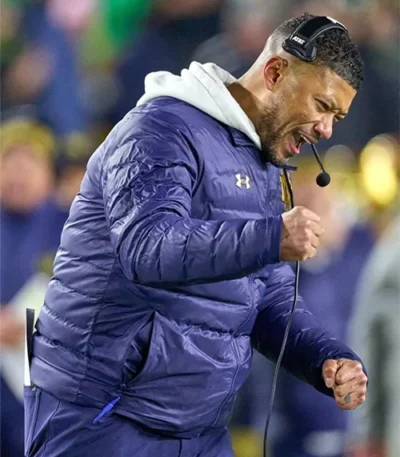 Marcus Freeman Notre Dame Puffer Jacket