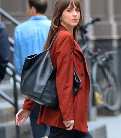 Materialists Dakota Johnson Red Blazer