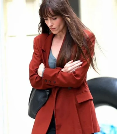 Materialists Dakota Johnson Red Blazer