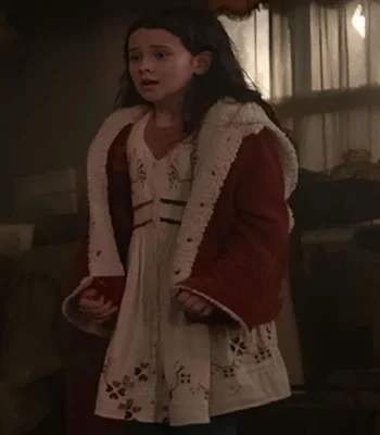 Matilda Firth Wolf Man Red Shearling Jacket