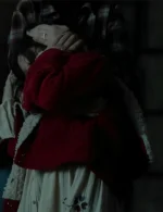 Matilda Firth Wolf Man Red Shearling Jacket