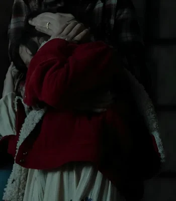 Matilda Firth Wolf Man Red Shearling Jacket