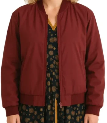 Maxine Peake I Swear Maroon Jacket
