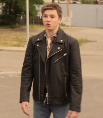 Maxwell Jenkins This Too Shall Pass Black Leather Jacket
