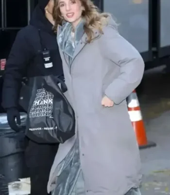 One Night Only Maya Hawke Grey Coat