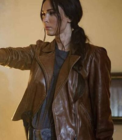 Megan Fox Midnight in the Switchgrass Leather Brown Jacket