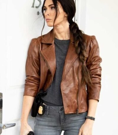 Megan Fox Midnight in the Switchgrass Leather Brown Jacket