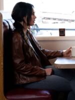 Megan Fox Midnight in the Switchgrass Leather Brown Jacket