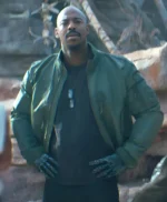 Mehcad Brooks Mortal Kombat II Green Jacket