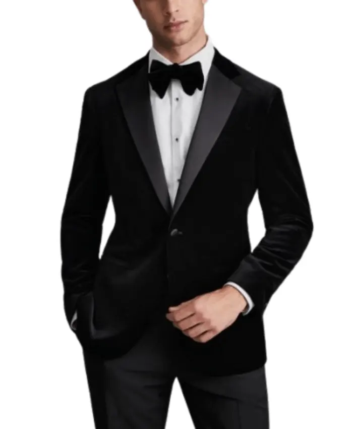 Men’s Black Velvet Black Tuxedo Men’s Black Velvet Black Tuxedo