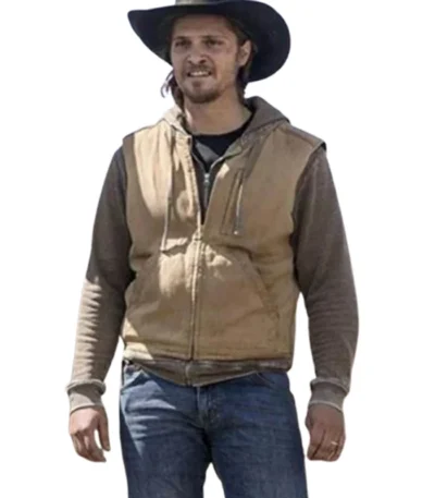 Mens Brown Cotton Sleeveless Vest