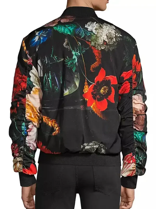 Mens Floral Bomber Jacket