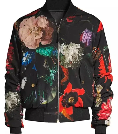 Mens Floral Bomber Jacket