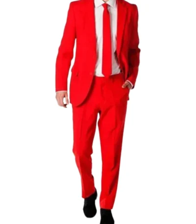 Men’s Red Devil Wool Blend Suit