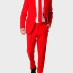 Men’s Red Devil Wool Blend Suit