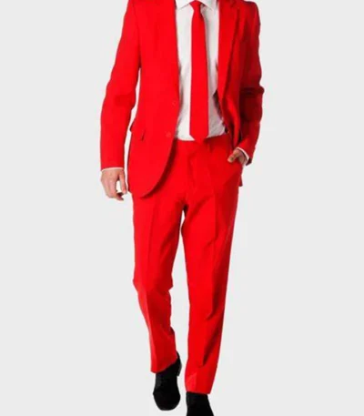Men’s Red Devil Wool Blend Suit