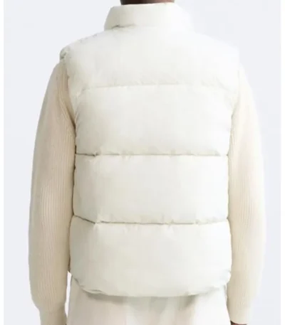 Mens White Puffer Vest