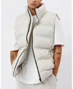 Mens White Puffer Vest